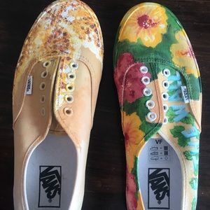 hand painted vans size 9 Men size 10.5 women